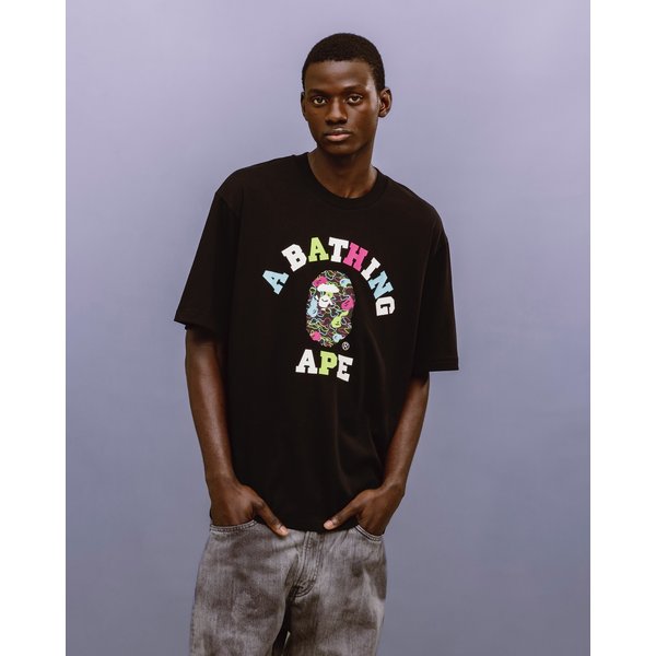 A BATHING APE 2026 New BAPE&Las Vegas Series Brand Logo Ape Head Pattern Printed Short Sleeve Top T-shirt