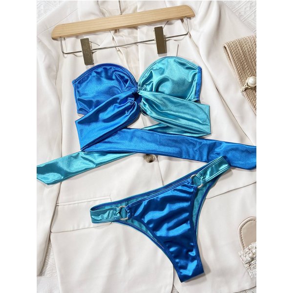 Women's Summer Fashion Bikini Women's Two-piece Swimsuit Color Contrast Sexy Swimsuit