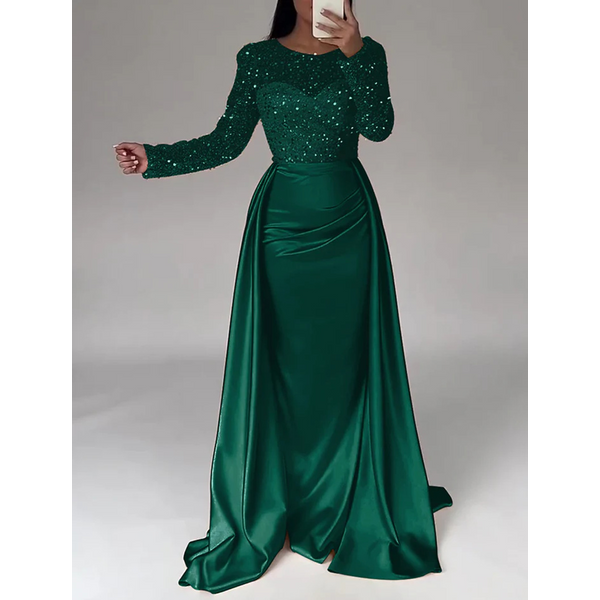 Women's Clothing Sexy One-shoulder Slim-fitting Sequin Hip-hugging Dress