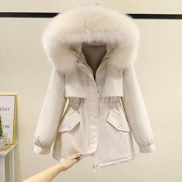 Women's Clothing Faction Overcomes The New Winter Loose Plus Velvet Thickened Cotton Coat For Women, Fashionable Small Cotton Padded Jacket-image