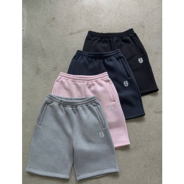 Men's Clothing Unisex Elastic Waistband Embroidered Letter Shorts-image