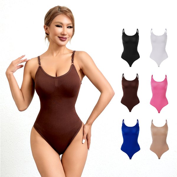 Plus Size Seamless Shapewear Bodysuit Tummy Control Hip Lifting Women's Briefs Suspender Tight Body Shapewear For Casual Wear