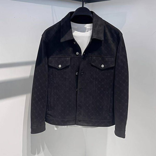 Men's Clothing 25 Autumn New Business Jacket Fashion Deerskin Workwear Loose Jacket Lapel Coat-image