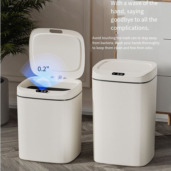 Smart Home Trash Can Automatic Induction Household Living Room Bedroom Kitchen Trash Can High Value-image