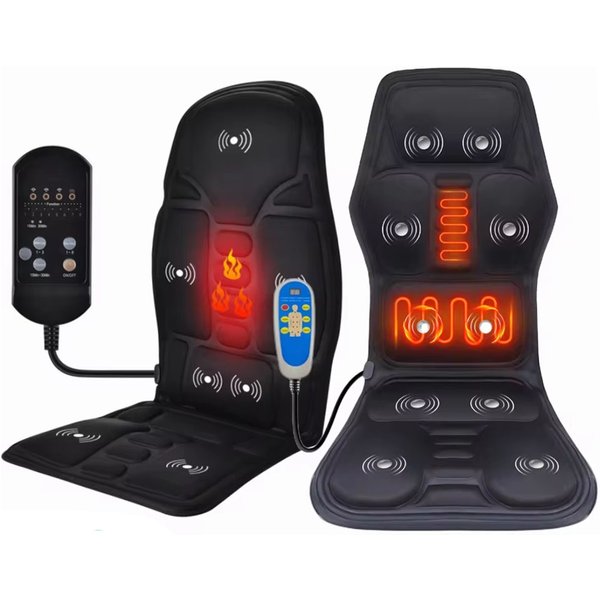 Electric Heating Waist Massager for Car Chair Office Lumbar Neck Infrare Heated Vibration Cushion Shoulder Back Massage