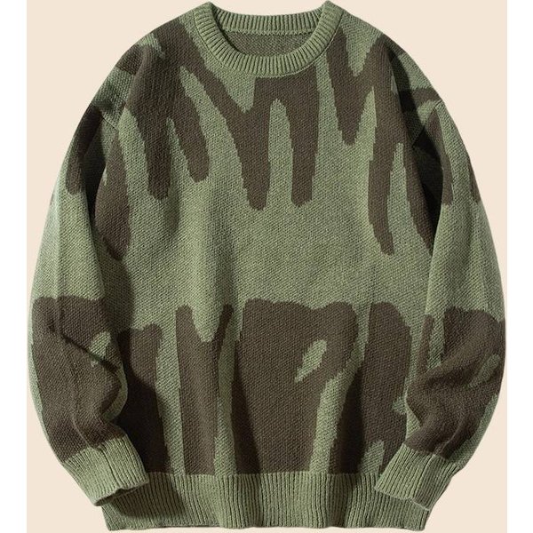 Cozy Couple Knit Sweater - Loose Fit Round Neck Long Sleeve Pullover For Autumn/Winter, Soft & Breathable Fabric, Unisex Casual Wear