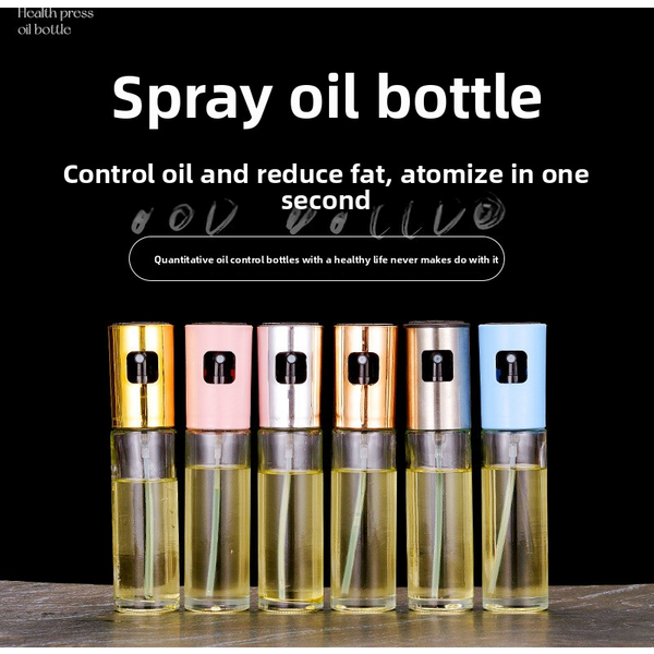 Press-Type Oil Spray Bottle - Kitchen & BBQ Olive Oil Mister With Fine Mist Spray (500ml BPA-Free Ergonomic Design)