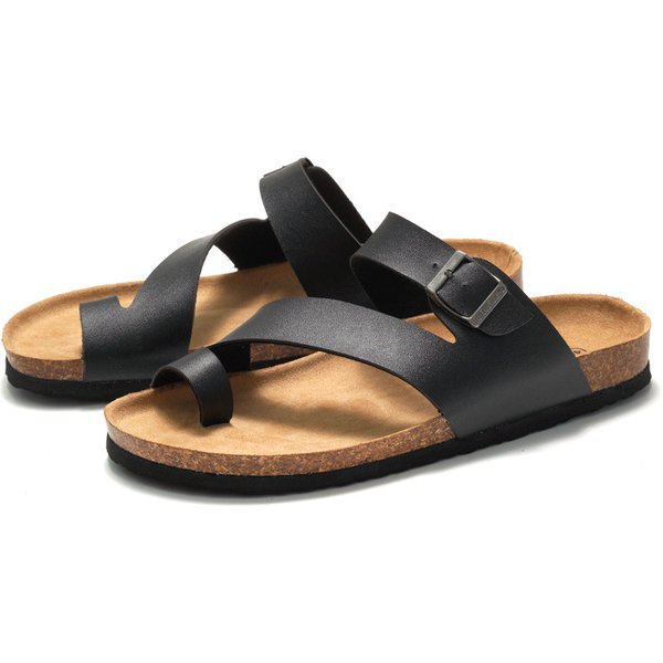 Couple Cork Slippers Men Summer Toe Post Outdoor Beach Sandals Korean Style Trendy Casual Flip-Flops