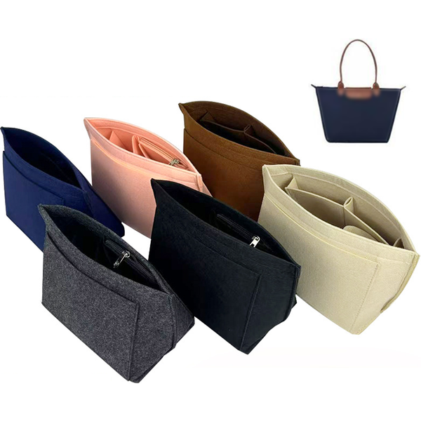 Bag Inserts Felt Inner Liner Bag, Large-Capacity Felt Storage Bag, Medium Bag For Organizing Bag, Felt Dumpling Makeup Bag-image