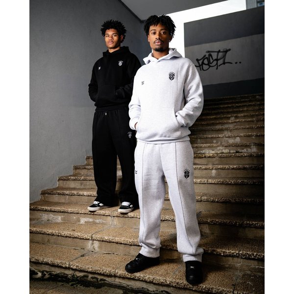 Men's & Women's Streetwear Hoodie Set - Embroidered Oversized Sweatshirt & Joggers (White/Black/Gray, S-XXL)