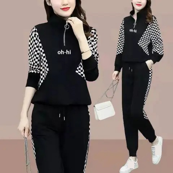 Women's Clothing New Spring, Autumn And Winter Women's Clothing, Sweatshirts, Ladies' Age Reducing Pants, Sports Two Piece Suits, Fashionable-image
