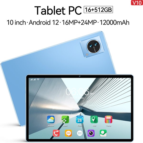 V10 tablet computer 16+512 Android 13 card dual standby version office and entertainment integrated new