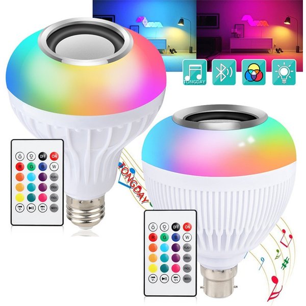 Colorful Bluetooth Music Bulb Rgb Smart Bluetooth Music Bulb E27 Wireless App Remote Control Music Stage Lamp-image