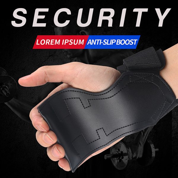 Fitness Palm Gloves Men's Pull-Up Bench Press Dumbbell Pvc Wrist Brace Hard Pull Power Strap Hard Pull Strap-image