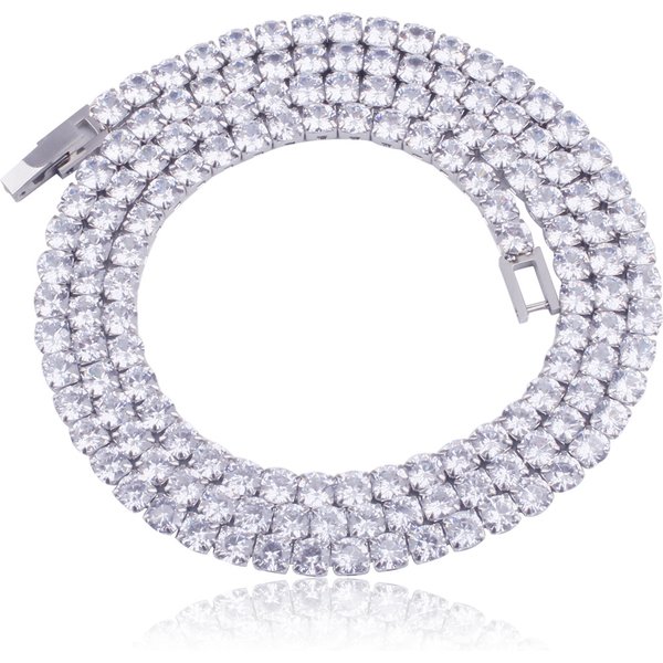 Zircon Necklace Jewelry For Men And Women, High End Hip Hop Elegant And Luxurious Gifts Accessories, Men's Tennis Necklace