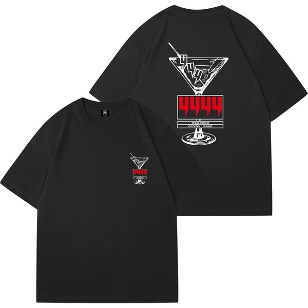 Men's Fashion Brand Yelir World Short Sleeved T-Shirt Round Neck Loose Pure Cotton Sweat Absorbing Men's Summer-image