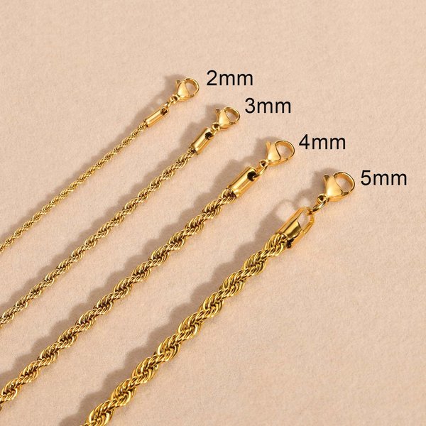 VNOX Stainless Steel Gold Chain Necklaces By Girl's Beauty Lab