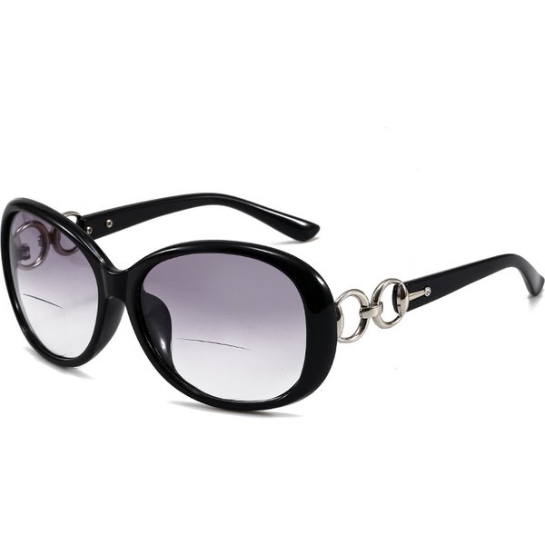 Unisex Near and far double light reading glasses double ring buckle fashion sunglasses presbyopia