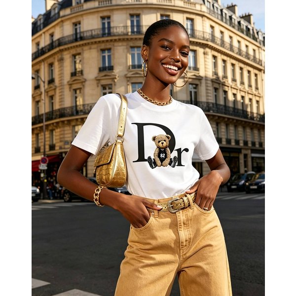 Women's Clothing 2026 Summer Fashion Trendy Loose Fit Casual Short Sleeve T-Shirt Printed Top For Women 2025