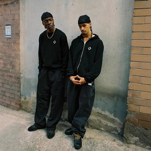 Men's Clothing Hooded Printed Sweatshirt And Sweatpants Set - Street Punk Y2K-image