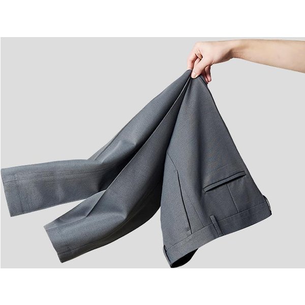 Men's Clothing Men's 9 Point Slim Fit Business Casual Pants For Summer With High End Drape And Slim Fit Suit Trousers For Men-image