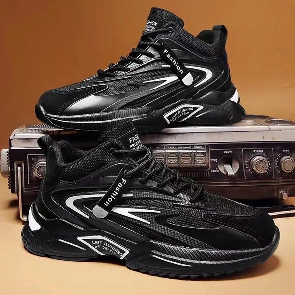 Man Walking Shoes Tennis Shoes Sneakers Canvas Absorption Sneakers Footgear Mesh Slip Resistant Breathable Shock-image