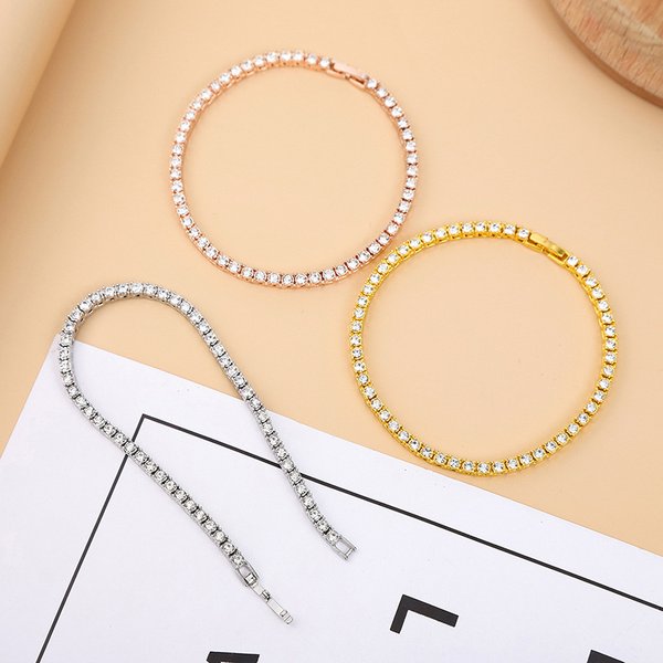 Hip Hop Line Alloy Accessories Bracelet Tennis Necklace Accessories Men's Simple Jewelry-image