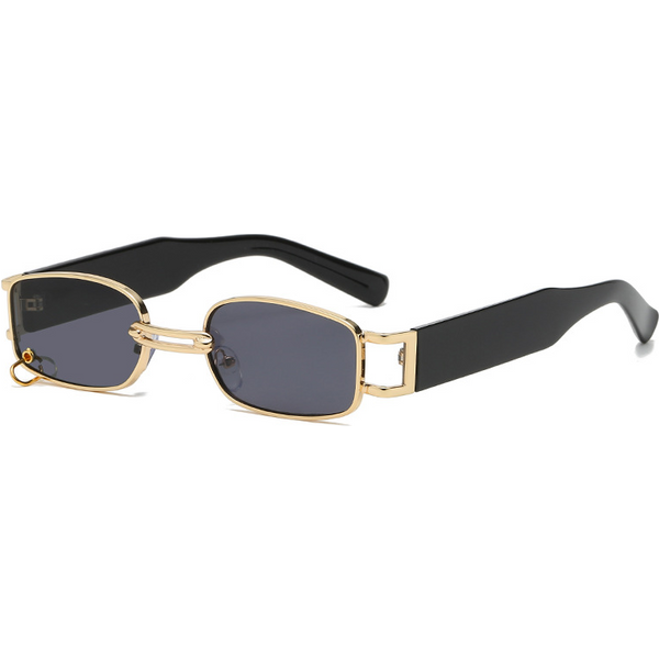 Unisex Accessories Sunglasses Small Frame Metal Square Sunglasses Fashion Trend Personality Ring Buckle Sunglasses-image