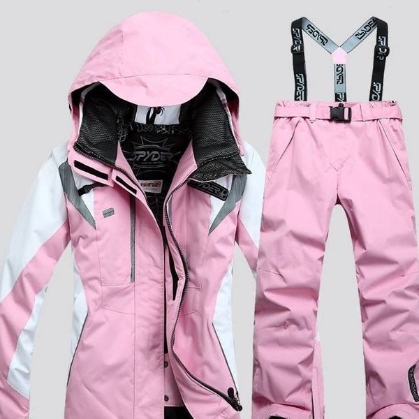 Women's Waterproof Insulated Ski Suit Set - Thermal Snow Jacket & Pants For Single/Double Skiing-image