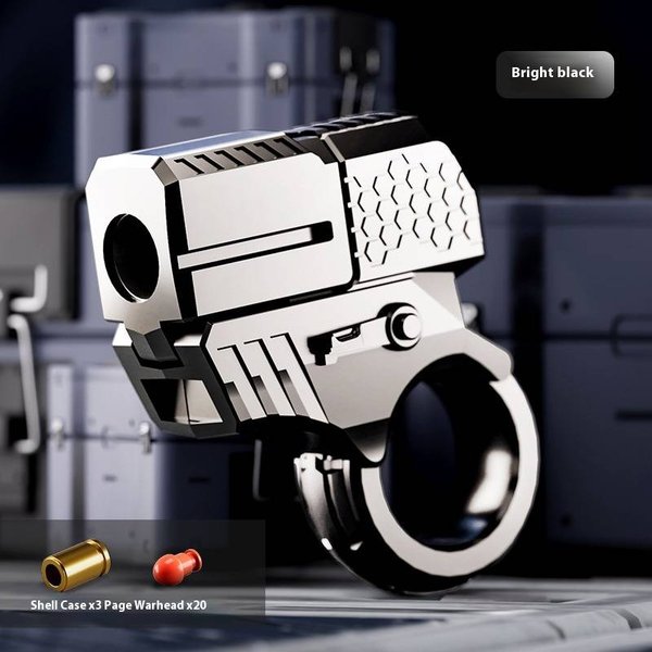 Toy Gun Agent Golden Finger Gun Toy Shell Ejection Zinc Alloy Technology Decompression Toy Model-image