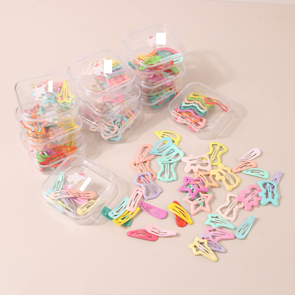 Dopamine Hair Clip Candy Color Boxed Star Luminous Hair Bangs Clip Mini Cute Baby Bb Clip-image