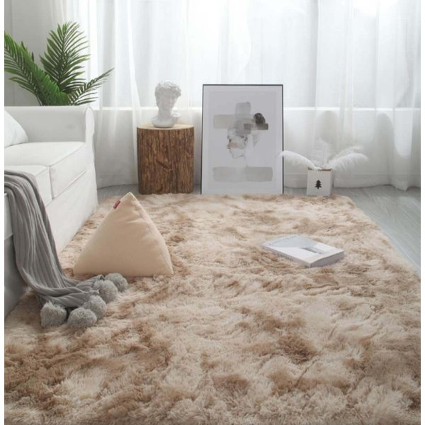 New Silk And Wool Tie-Dyed Carpet Consignment Wholesale, Plush Living Room And Bedroom, Popular Bedside Blanket, Floor Mat, Home Use(Size: 120*200Cm)-image