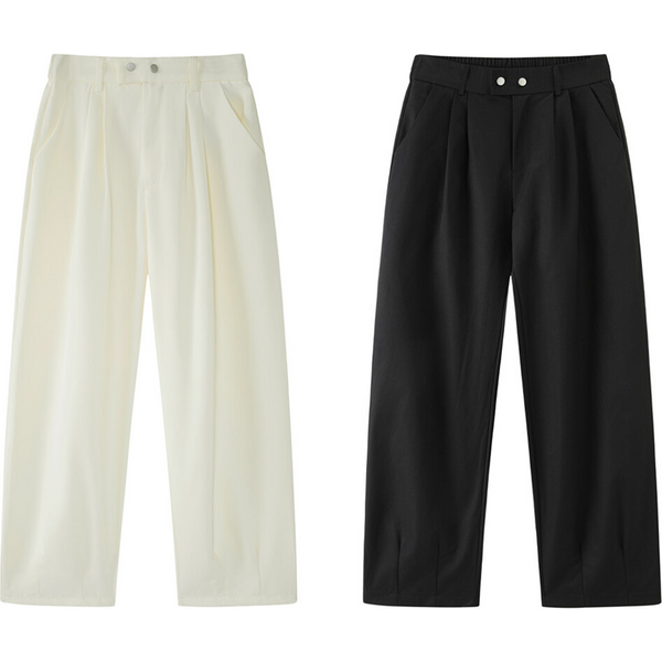 Men's Cool Comfort Straight Fit Casual Pants - Breathable Summer Slim Chino Trousers For Youth-image