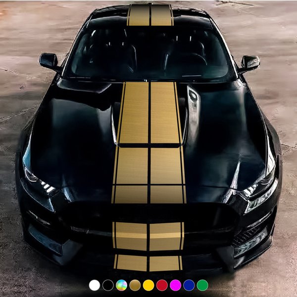 6-pack Parallel Line Car Universal Model Roof Decal Decoration Engine Hood Modification Sticker