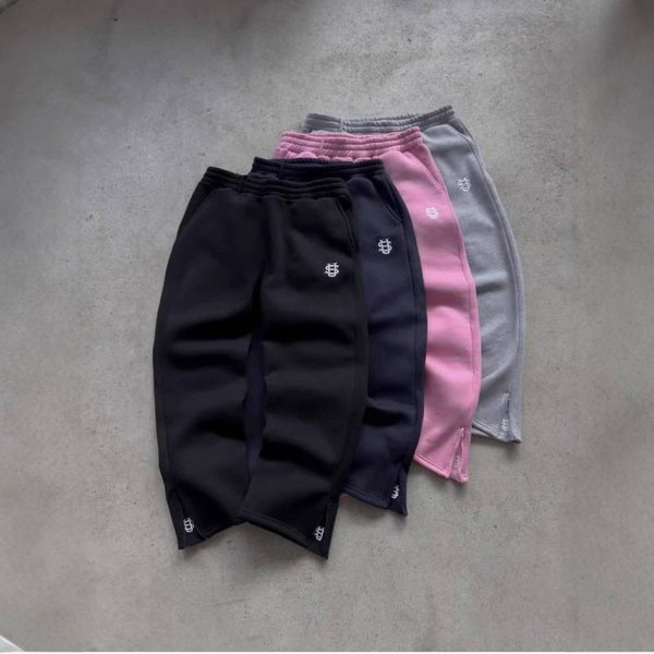 High Street Hip Hop Rap Style Embroidered Zipper Sweatpants Casual Long Pants For Men And Women Street Style