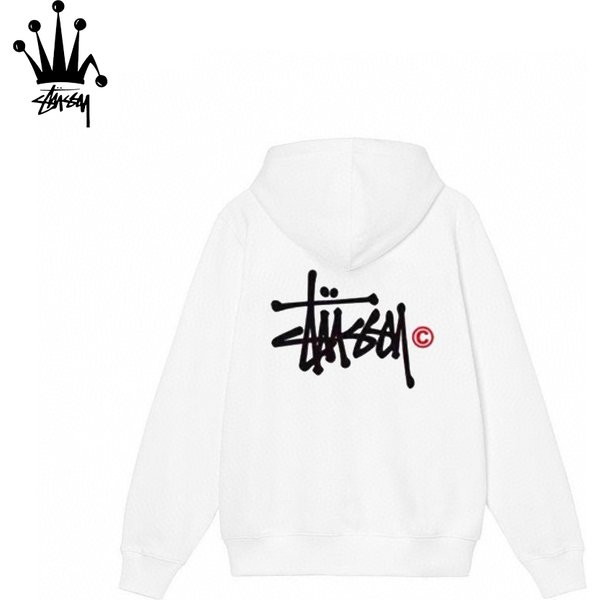 STUSSY Stussy Classic Red Label Letter Pattern Printed Hoodie Unisex