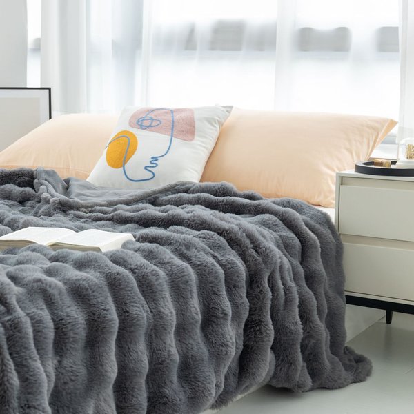 Bubble Rabbit Blanket Double Sofa Blanket Four Seasons Air-Conditioning Blanket Office Nap Blanket Cover Blanket-image