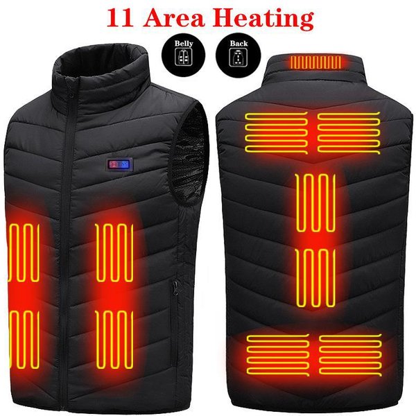 Intelligent Heating 11-Zone Vest Usb Electric Heating Men's And Women's Four-Zone And Nine-Zone Vest Graphene Two-Zone And 13-Zone Vest-image