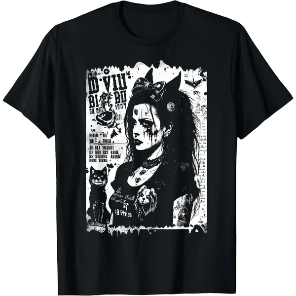 Women's T-Shirts 80's Punk Trad Goth Photocopy Fanzine Flyer Art Version 3 T-Shirt