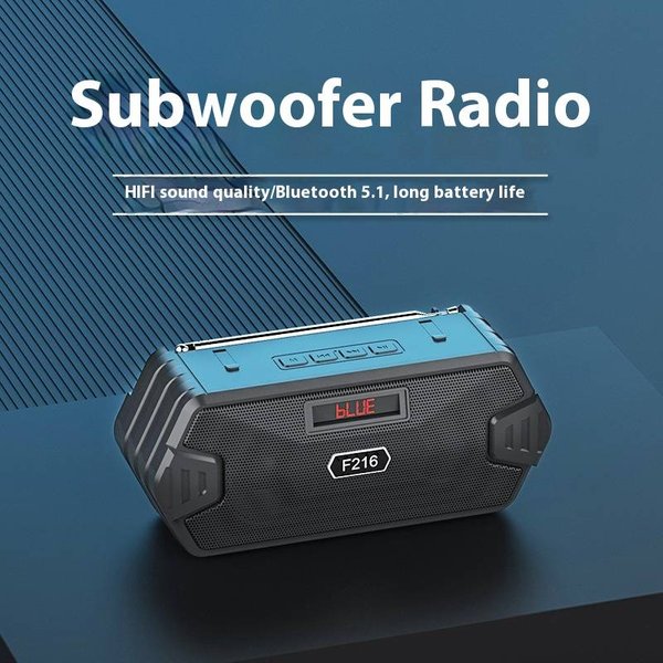 Portable Bluetooth Speaker With Fm Radio & Deep Bass - Mini Outdoor Speaker With Long Battery Life-image