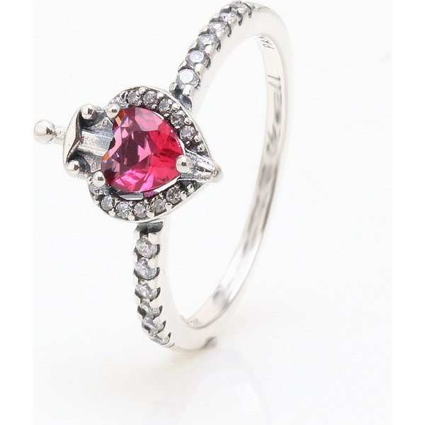 Women's Jewelry White Copper Villain Series Evil Queen Ring Red Love Dagger Fashion Heart Shaped Love Ring Gift