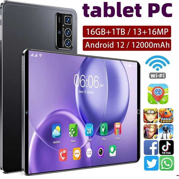 Hot Sale Tablet PC 10.1 Inch Android 12 Display Tablets Google Play IPS WPS Dual SIM Card 5G 4G WIFI Tablet Android TABLET