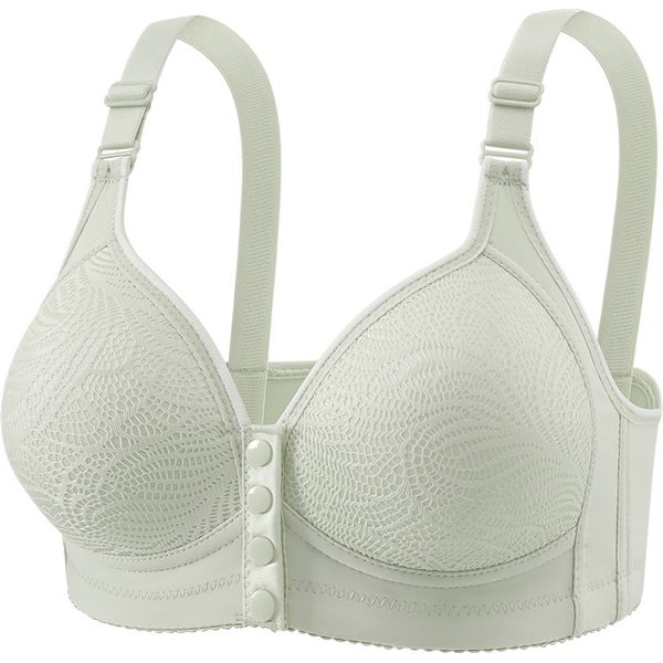 Women's Intimates Large Size Front Button Nursing Bra Gather Breathable And Comfortable Side Breast Collection Middle Aged Mother No Steel Ring Bra