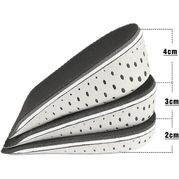 Height Increasing Insoles For Men And Women, Thickened Invisible 234Cm Sports Transparent Silicone Half Pad Inner Height Increasing Insoles-image