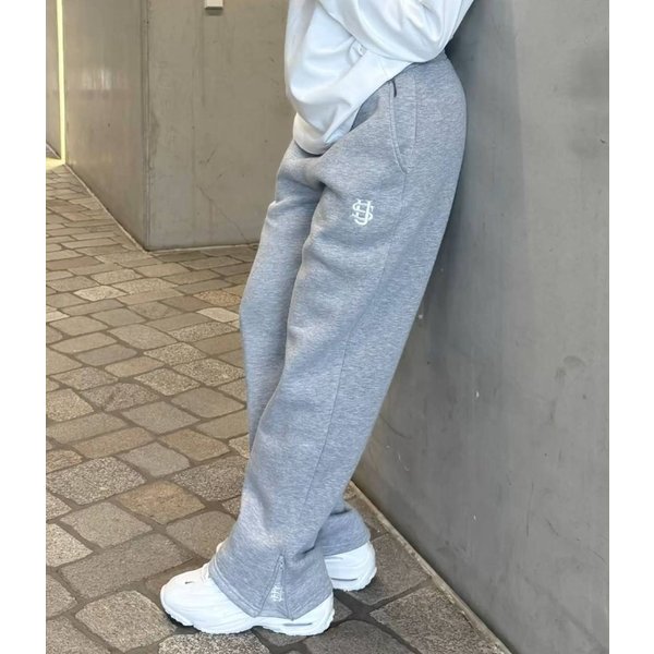 Unisex Embroidered Joggers, High-Street Hip-Hop Sweatpants, Streetwear Casual Pants With Zipper Details-image