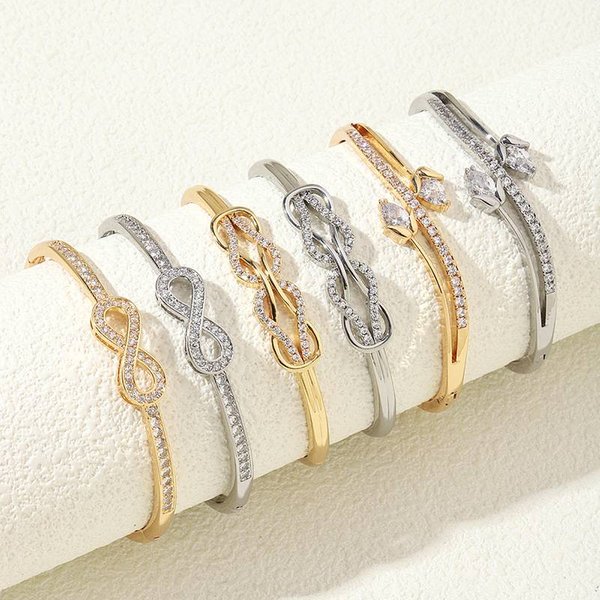 Light Luxury 8-Character Kink Bracelet・Geometric Chain Diamond Bracelet・Flower Diamond Chain・Multi-Series Design・Multi-Style Options-image