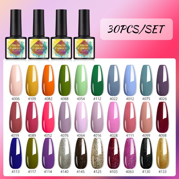 Parkson Nail Gel Polish Kit 8Ml Varnishes Soak Off 30PCS Nail Gel Kit Uv Led Vernis Semi Permanent Lakiery For Maincure Gellack-image