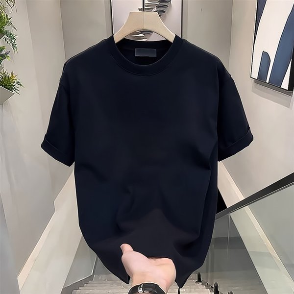 Men's clothing New spring and summer short-sleeved bear T-shirt men's pure cotton versatile casual heavyweight brand ins bottoming shirt T-shirt top