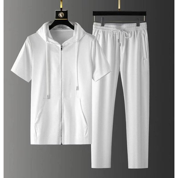 Men's Clothing New Casual Sports Men's Suits Spring And Summer Fashion Hooded Short Sleeved Shorts