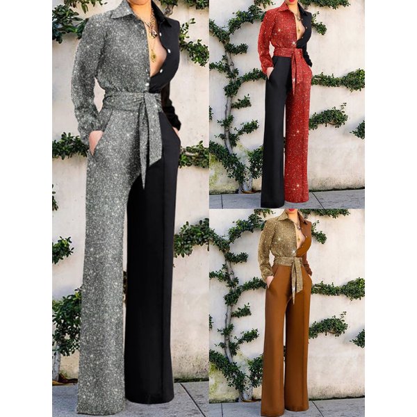 Women's clothing v-neck leisure jumpsuits